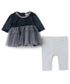 petit main / プティマイン ミニ丈・ひざ丈ワンピース | 【リンク】ベロアチュールOPセット(ベビー)