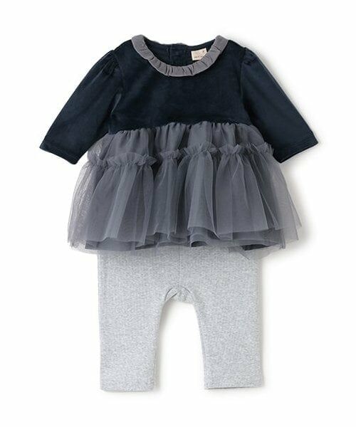 petit main / プティマイン ミニ丈・ひざ丈ワンピース | 【リンク】ベロアチュールOPセット(ベビー) | 詳細2