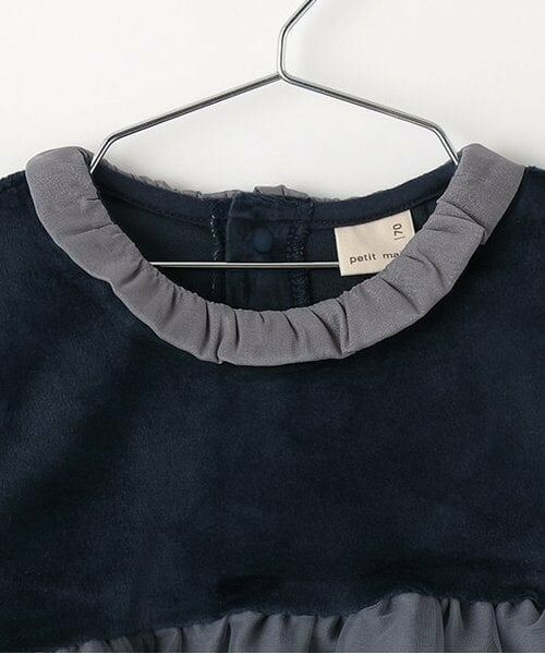 petit main / プティマイン ミニ丈・ひざ丈ワンピース | 【リンク】ベロアチュールOPセット(ベビー) | 詳細3