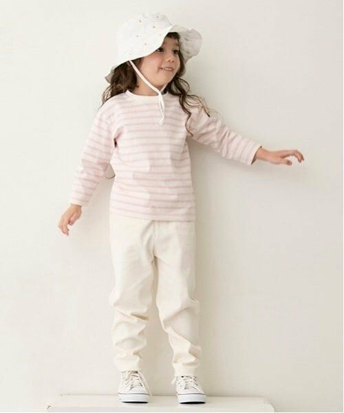 petit main / プティマイン その他パンツ | 【スマイルシリーズ】テーパードパンツ(ECRU(キナリ))