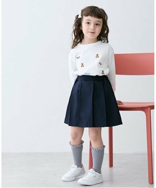 petit main / プティマイン ミニ丈・ひざ丈ワンピース | 【POLO BCS】2wayジャンスカ（紺）