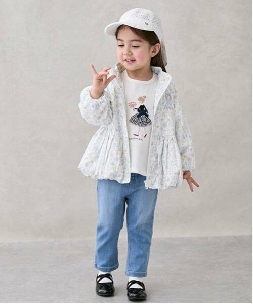 petit main / プティマイン その他パンツ | 【オーガニック】デニムストレートパンツ(キッズサイズ) | 詳細6