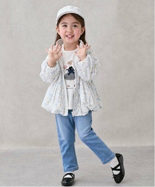 petit main / プティマイン その他パンツ | 【オーガニック】デニムストレートパンツ(キッズサイズ) | 詳細7