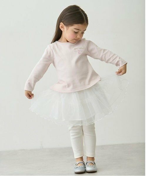 petit main / プティマイン ミニ・ひざ丈スカート | レギンス付きチュールスカート | 詳細10