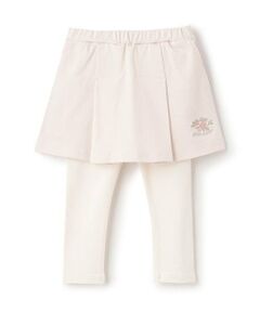 petit main / プティマイン ミニ・ひざ丈スカート | 【リンク】花刺しゅうレギつきスカート(キッズ)