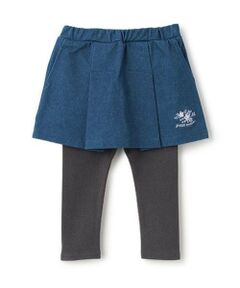 petit main / プティマイン ミニ・ひざ丈スカート | 【リンク】花刺しゅうレギつきスカート(キッズ)