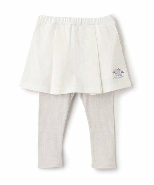 petit main / プティマイン ミニ・ひざ丈スカート | 【リンク】花刺しゅうレギつきスカート(キッズ) | 詳細10