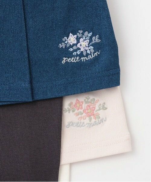 petit main / プティマイン ミニ・ひざ丈スカート | 【リンク】花刺しゅうレギつきスカート(キッズ) | 詳細16