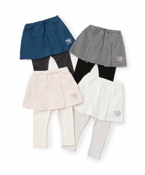 petit main / プティマイン ミニ・ひざ丈スカート | 【リンク】花刺しゅうレギつきスカート(キッズ) | 詳細19
