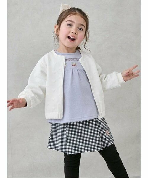 petit main / プティマイン ミニ・ひざ丈スカート | 【リンク】花刺しゅうレギつきスカート(キッズ) | 詳細3