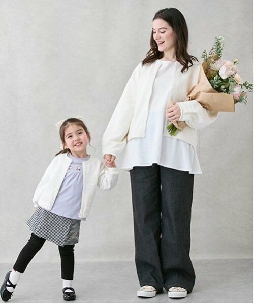 petit main / プティマイン ミニ・ひざ丈スカート | 【リンク】花刺しゅうレギつきスカート(キッズ) | 詳細4