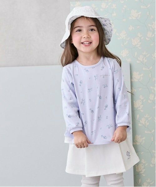 petit main / プティマイン ミニ・ひざ丈スカート | 【リンク】花刺しゅうレギつきスカート(キッズ) | 詳細5