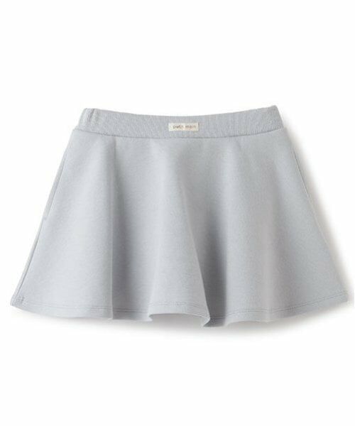 petit main / プティマイン ミニ・ひざ丈スカート | 【リンク/防汚加工】フレアースカパン(キッズサイズ)（グレー）