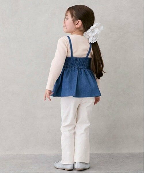 petit main / プティマイン その他パンツ | ハートジャガードフレアパンツ | 詳細1