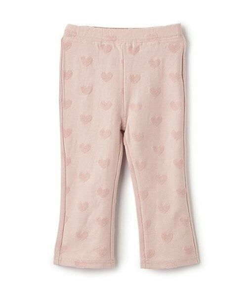 petit main / プティマイン その他パンツ | ハートジャガードフレアパンツ（ライト ピンク）
