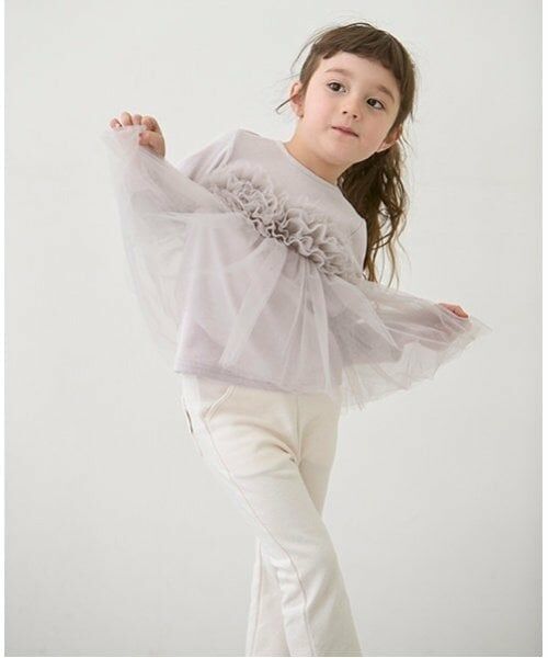 petit main / プティマイン その他パンツ | 【防汚加工/リンク】ストレッチフレアパンツ | 詳細6