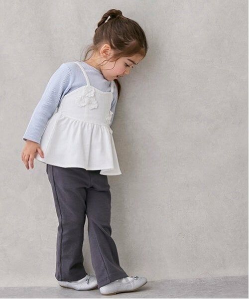 petit main / プティマイン その他パンツ | 【防汚加工/リンク】ストレッチフレアパンツ | 詳細9