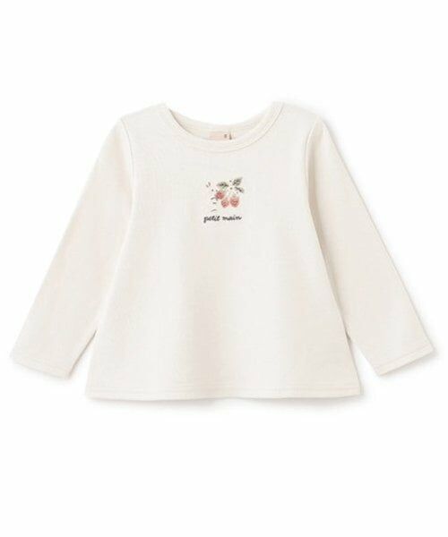 petit main / プティマイン Tシャツ | 【プティプラ】GIRLS長袖Tシャツ（生成）
