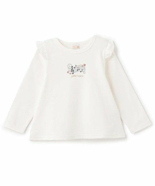 petit main / プティマイン Tシャツ | 【プティプラ】GIRLS長袖Tシャツ（オフ ホワイト）