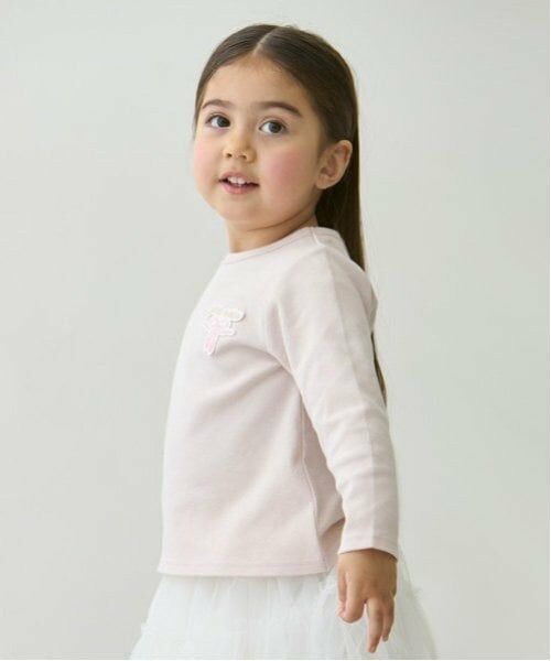 petit main / プティマイン Tシャツ | 【プティプラ】GIRLS長袖Tシャツ（ピンク）