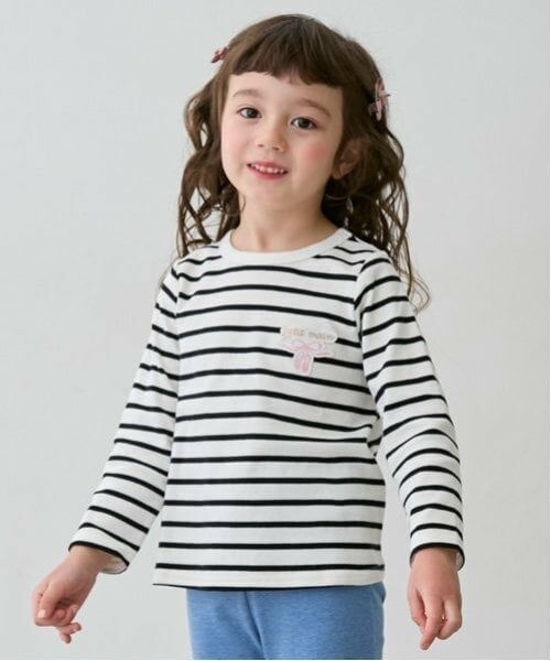 petit main / プティマイン Tシャツ | 【プティプラ】GIRLS長袖Tシャツ（ボーダー）