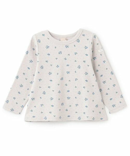 petit main / プティマイン Tシャツ | 【プティプラ】GIRLS長袖Tシャツ（ライト グレー）