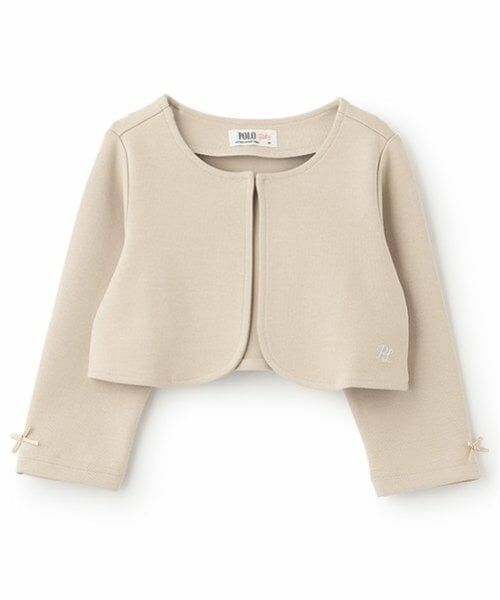 petit main / プティマイン カーディガン・ボレロ | 【POLO BCS】ポンチボレロ（薄ベージュ）