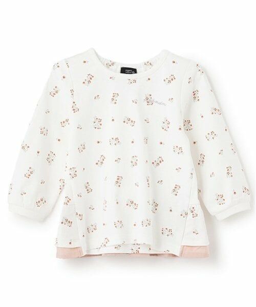 petit main / プティマイン Tシャツ | 【オーガニック】ペプラム長T（オフ ホワイト）