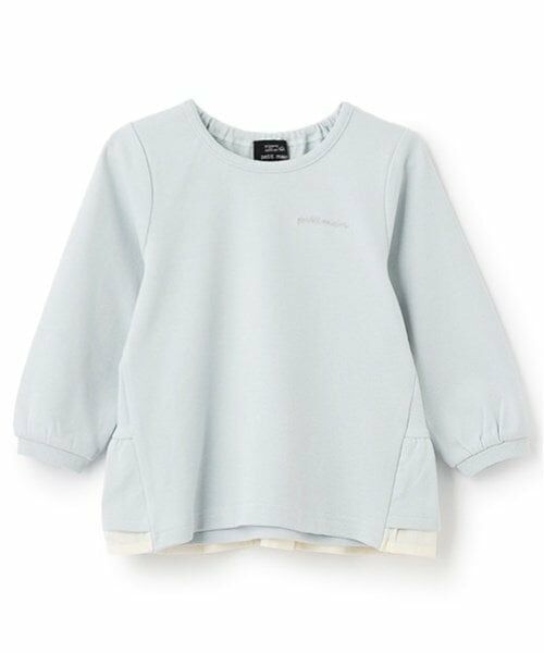 petit main / プティマイン Tシャツ | 【オーガニック】ペプラム長T（ライト グリーン）