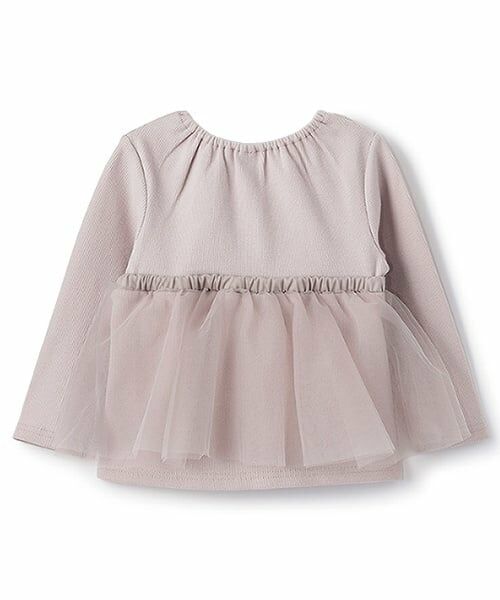 petit main / プティマイン Tシャツ | 【リンク】チュールビスチェドッキング長T(キッズ) | 詳細9