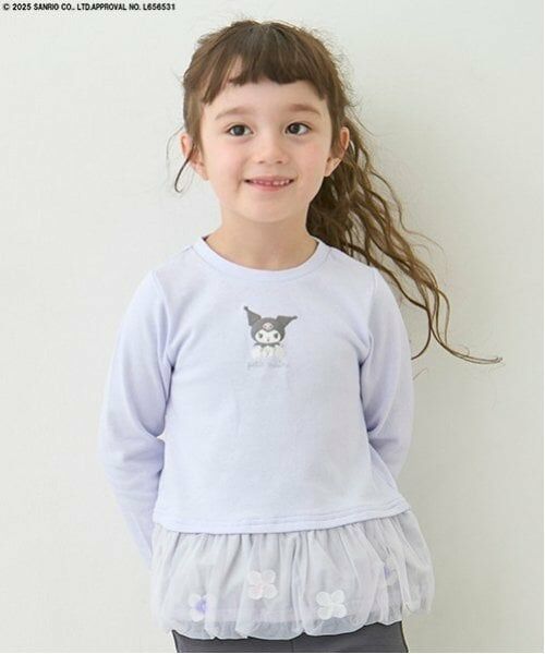 petit main / プティマイン Tシャツ | 【サンリオ】花チュール長袖T(ラベンダー)
