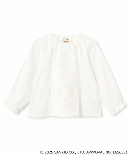 petit main / プティマイン シャツ・ブラウス | 【サンリオ】刺繍レースブラウス（オフ ホワイト）