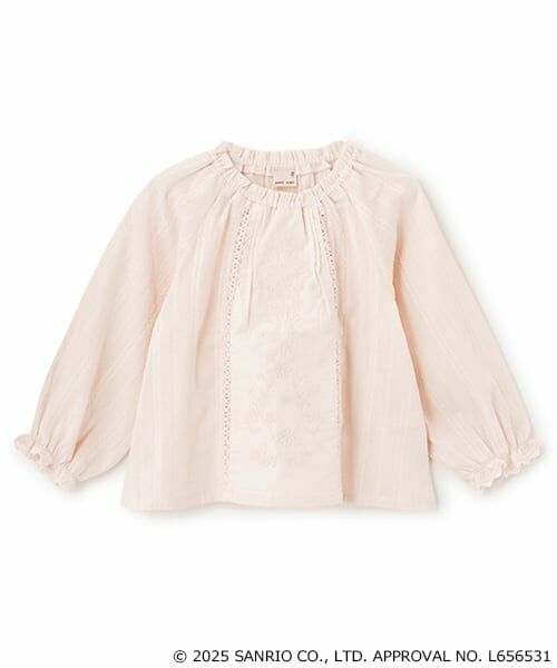 petit main / プティマイン シャツ・ブラウス | 【サンリオ】刺繍レースブラウス（ライト ピンク）