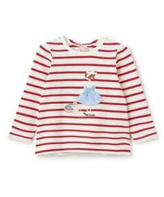 petit main / プティマイン Tシャツ | 【リンク】girlアップリケ長T(キッズ)