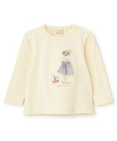 petit main / プティマイン Tシャツ | 【リンク】girlアップリケ長T(キッズ)