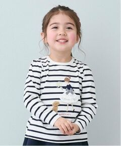 petit main / プティマイン Tシャツ | 【リンク】girlアップリケ長T(キッズ)