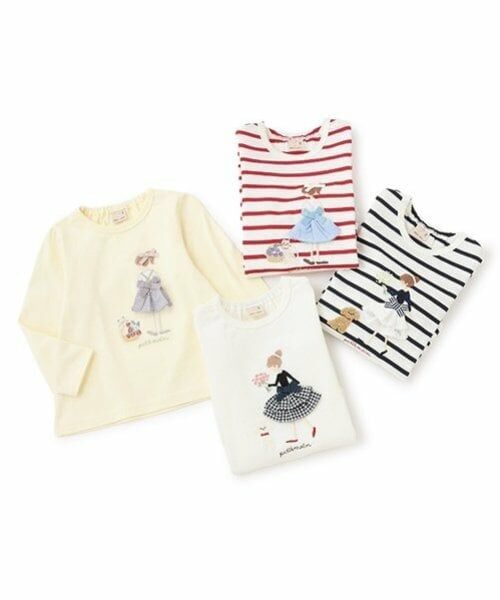 petit main / プティマイン Tシャツ | 【リンク】girlアップリケ長T(キッズ) | 詳細17