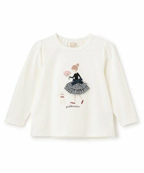 petit main / プティマイン Tシャツ | 【リンク】girlアップリケ長T(キッズ) | 詳細8