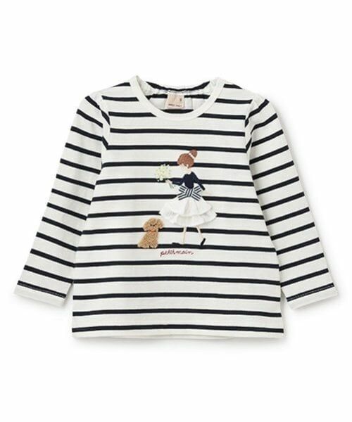 petit main / プティマイン Tシャツ | 【リンク】girlアップリケ長T(キッズ) | 詳細9