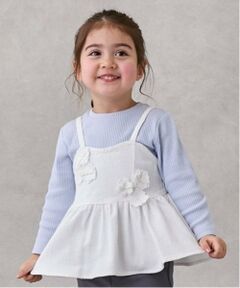 petit main / プティマイン その他トップス | 【リンク】花ビスチェ長Tセット(キッズ)