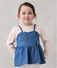 petit main / プティマイン その他トップス | 【リンク】花ビスチェ長Tセット(キッズ)