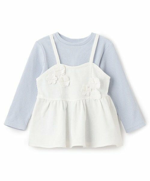 petit main / プティマイン その他トップス | 【リンク】花ビスチェ長Tセット(キッズ) | 詳細11