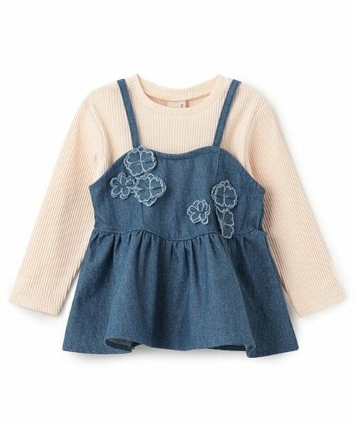 petit main / プティマイン その他トップス | 【リンク】花ビスチェ長Tセット(キッズ) | 詳細12