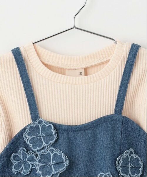 petit main / プティマイン その他トップス | 【リンク】花ビスチェ長Tセット(キッズ) | 詳細15