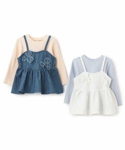 petit main / プティマイン その他トップス | 【リンク】花ビスチェ長Tセット(キッズ) | 詳細21