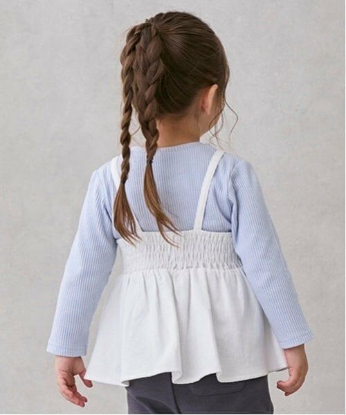 petit main / プティマイン その他トップス | 【リンク】花ビスチェ長Tセット(キッズ) | 詳細5