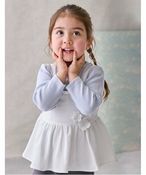 petit main / プティマイン その他トップス | 【リンク】花ビスチェ長Tセット(キッズ) | 詳細6