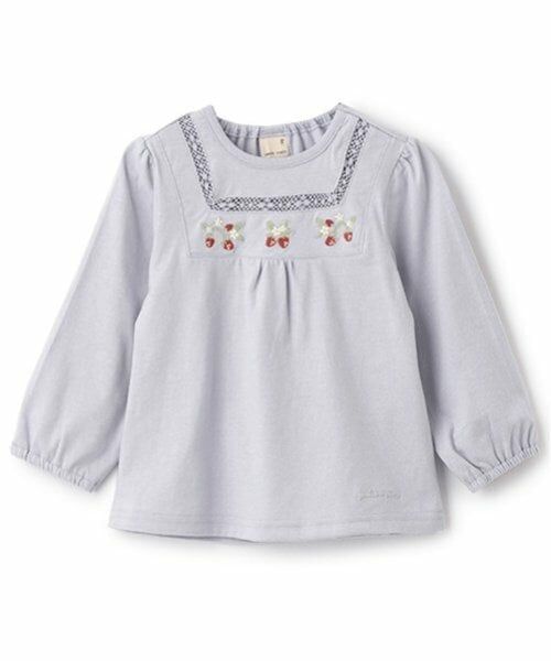 petit main / プティマイン Tシャツ | いちご刺しゅう長袖T | 詳細10