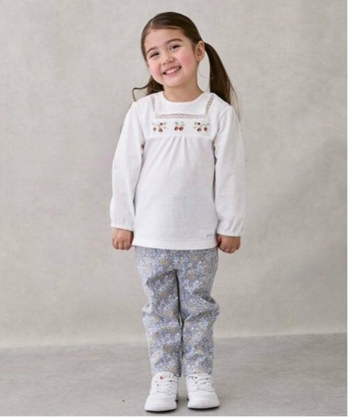 petit main / プティマイン Tシャツ | いちご刺しゅう長袖T | 詳細8