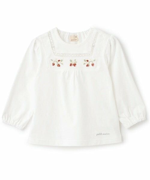 petit main / プティマイン Tシャツ | いちご刺しゅう長袖T | 詳細9